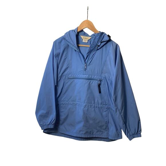 Vintage LL Bean Pullover Jacket Women small Nylon Hooded Windbreaker Anorak - Picture 5 of 12